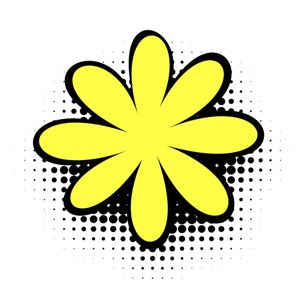 阳光黄色波普艺术花图片下载