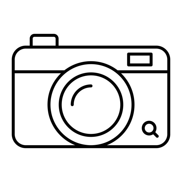 相机图标在细线风格矢量插图图形设计图片下载