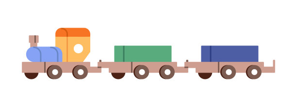 幼稚园、幼稚园轨道交通、玩具火车、木制车厢、儿童机车带车厢、复古轨道车。图片下载