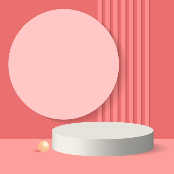 一个充满活力的，多色基座背景设计的产品摄影图片下载