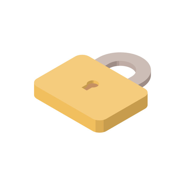 挂锁，钥匙等距图标。向上，没有主线。图片下载