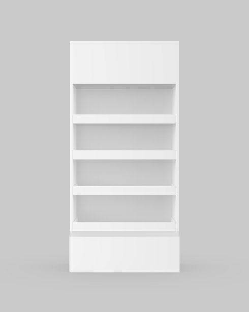 空白广告瓦楞超市零售促销纸板展示架。图片下载