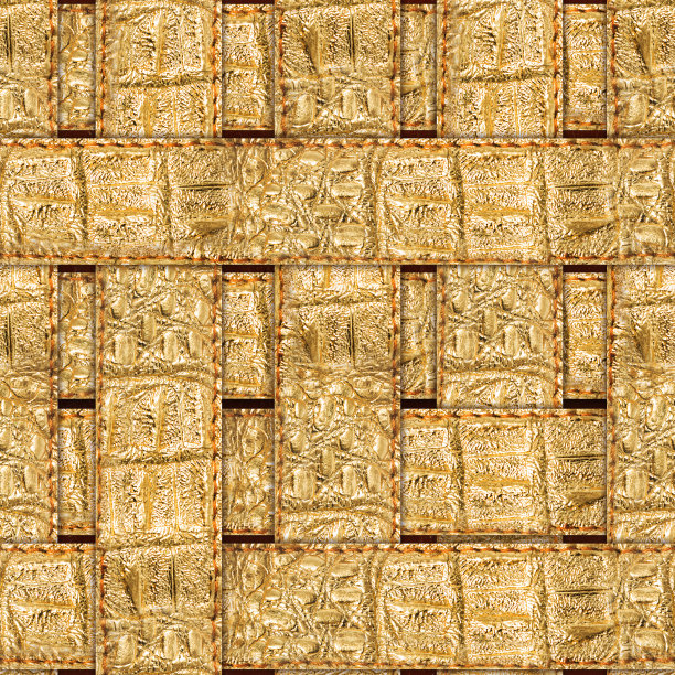 无缝4k照片纹理金色鳄鱼皮皮带网。图片下载