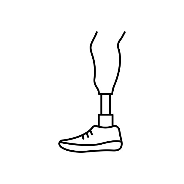 义肢线条轮廓图标图片下载