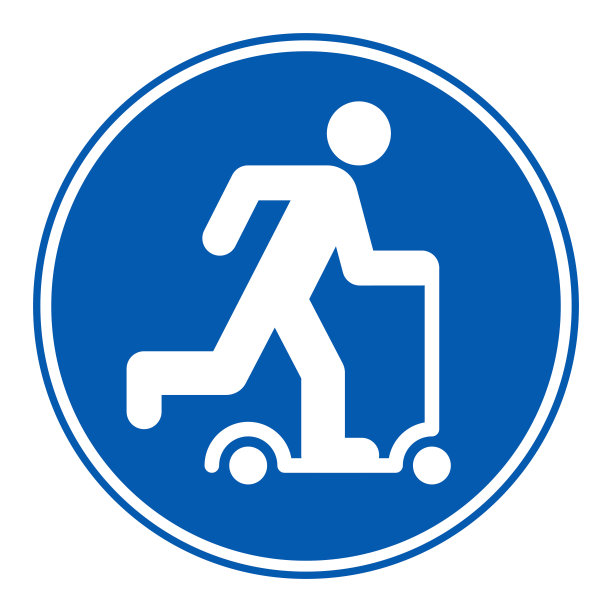 电动滑板车图标，踏板车符号，路标图片下载