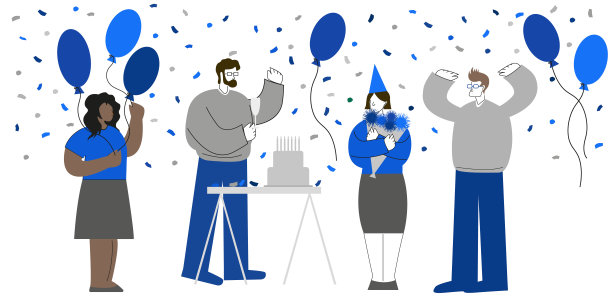 同事庆祝同事的生日友好的男人举起杯子，为他的同事的健康干杯图片下载