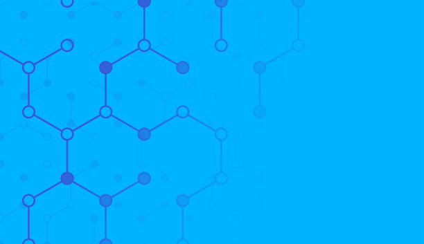 科学分子抽象蓝色背景图片下载