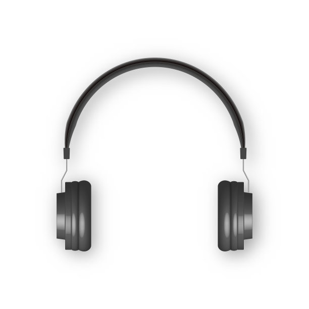 逼真的无线耳机，3D矢量插图。图片下载