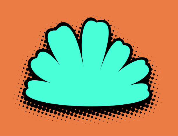 绿松石植物在烧焦的橙色图片下载