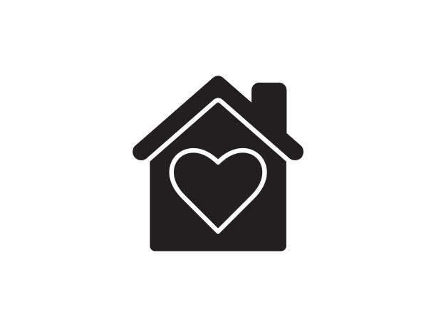 图标是一个房子的代表，孤立在一个干净的背景。这个简单的矢量符号唤起了温暖和安全感，体现了家的概念。图片下载