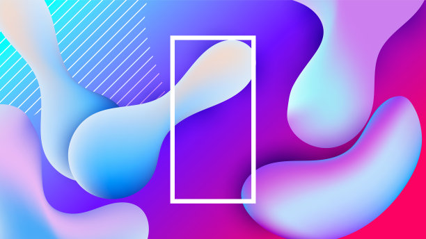 抽象液体斑点蓝色梯度颜色矢量设计在白色背景上，壁纸模板具有几何形状，动态颜色，波浪，和混合。未来的现代背景设计的业务，演示，广告，横幅和更多图片下载