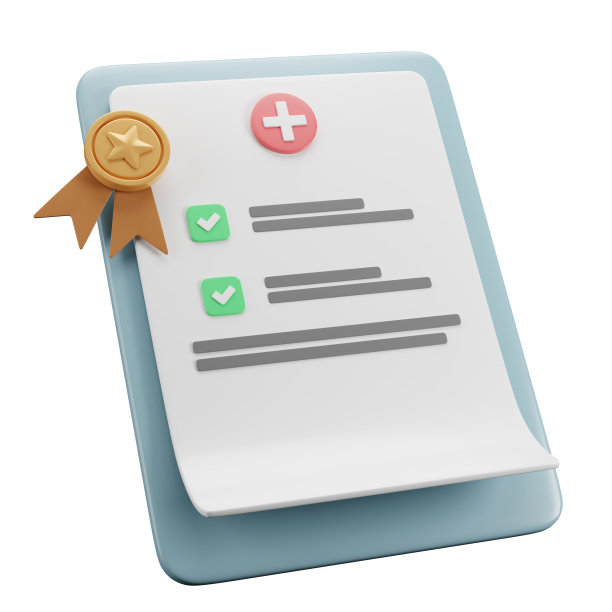 剪贴板健康检查列表和保证图标隔离在白色背景上。3d插图渲染。图片下载