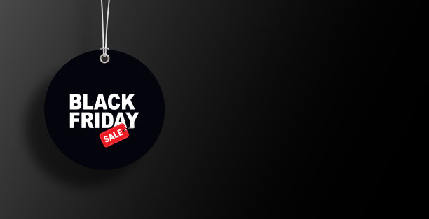 黑色星期五标签隔离大销售标志设计平面矢量插图图片下载