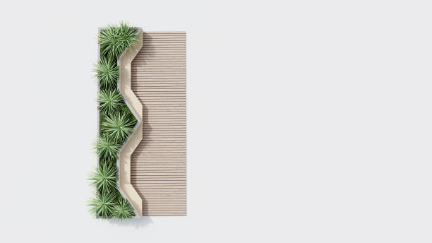 顶景建筑，花园，公园，景观，露台，自然设计，现代3d渲染。图片下载