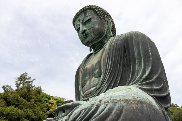 日本镰仓高德院的佛像图片下载