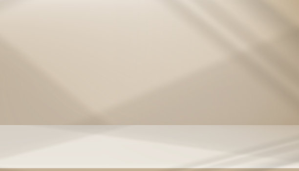 背景与阴影，灯光在工作室墙室，秋季展示模型3d讲台，产品演示，背景场景夏季化妆品，美容销售，促销横幅图片下载