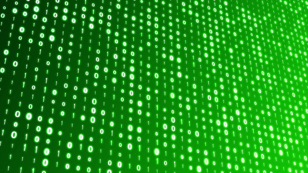 数字技术背景。数字线框二进制代码图形背景。图片下载