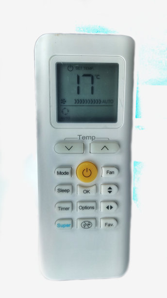 空调遥控器照片白色背景图片下载