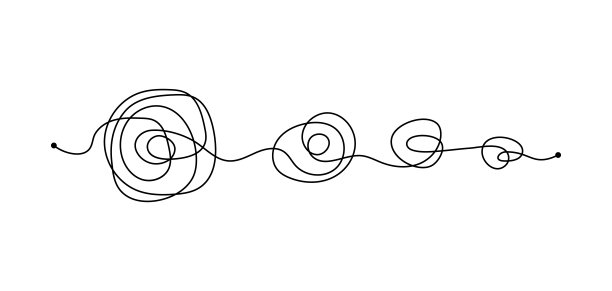 抽象解线，捕捉单线的流体运动和动态能量。连续、流畅的线条设计。图片下载
