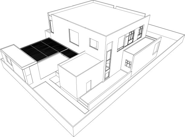 住宅项目的三维插图图片下载