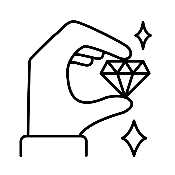 钻石图标在细线风格矢量插图图形设计图片下载