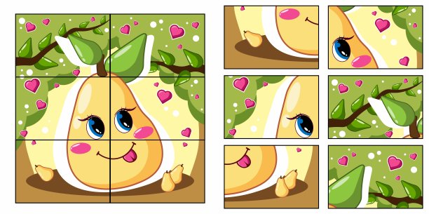 孩子的游戏。收集一张照片。儿童益智益智游戏。图片下载