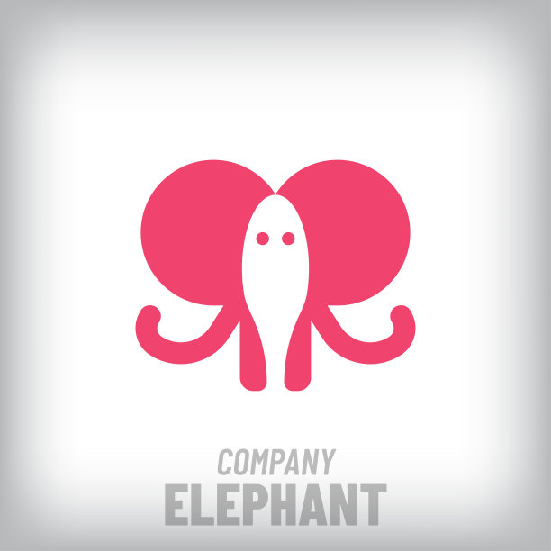 创意大耳朵大象现代设计。图片下载