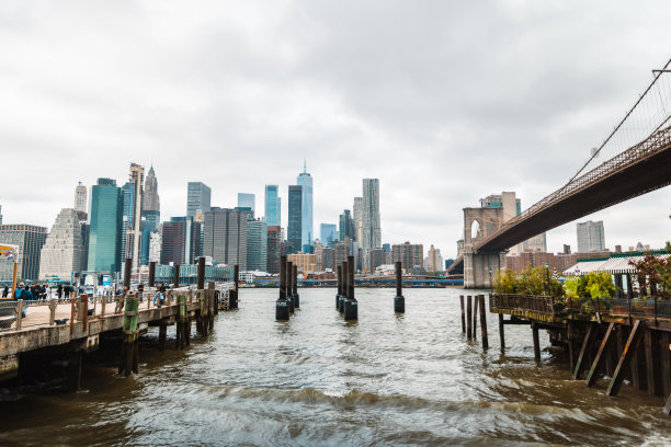布鲁克林大桥公园-纽约-美国-股票照片图片下载