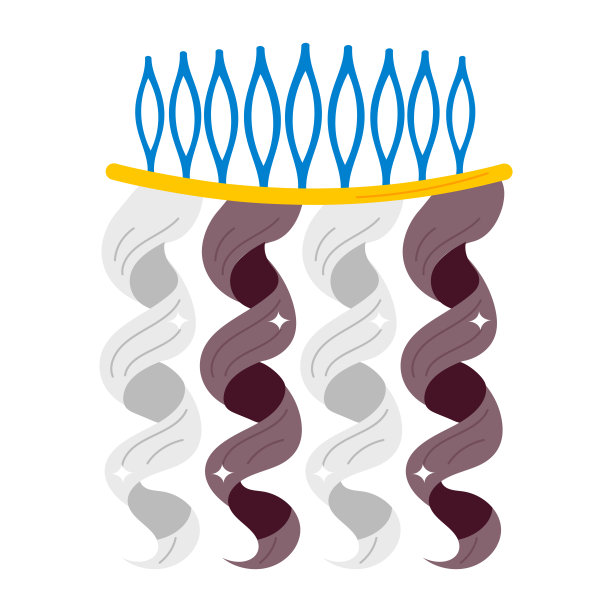 一种扁平的发型贴纸图片下载