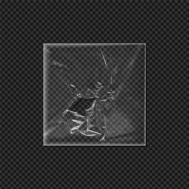 撕裂聚乙烯CD覆盖矢量上孤立的黑色背景。图片下载