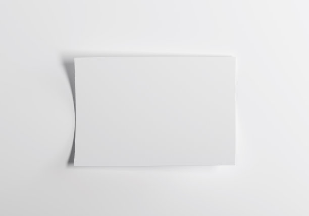 白色水平海报模型在白色背景图片下载