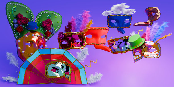 嘉年华概念图。3 d渲染。图片下载