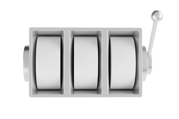 带旋转元件和杠杆臂的空白老虎机。三维渲染图片下载