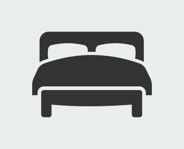 双人床矢量图标设计。图片下载