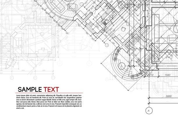 建筑的背景。建筑施工图。图片下载
