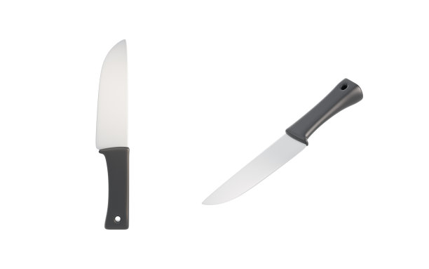 卡通风格的厨房厨刀，3d渲染。图片下载