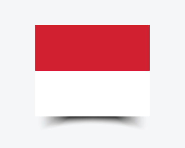 摩纳哥国旗。摩纳哥国旗。图片下载