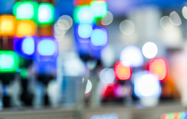 散焦彩色工厂应急灯背景图片下载