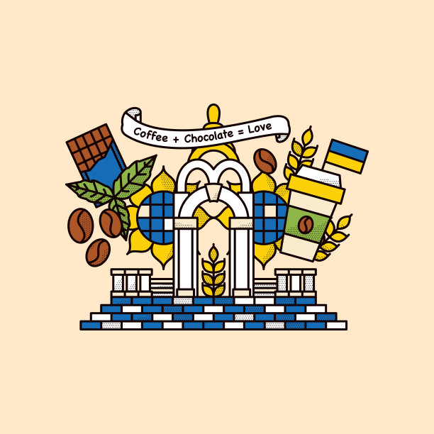 哈尔科夫咖啡乌克兰标志图片下载