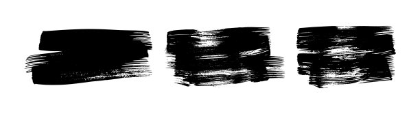 一套黑色的手绘笔触图片下载