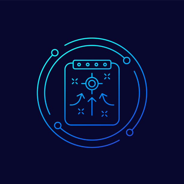 战术，计划图标，线性设计图片下载