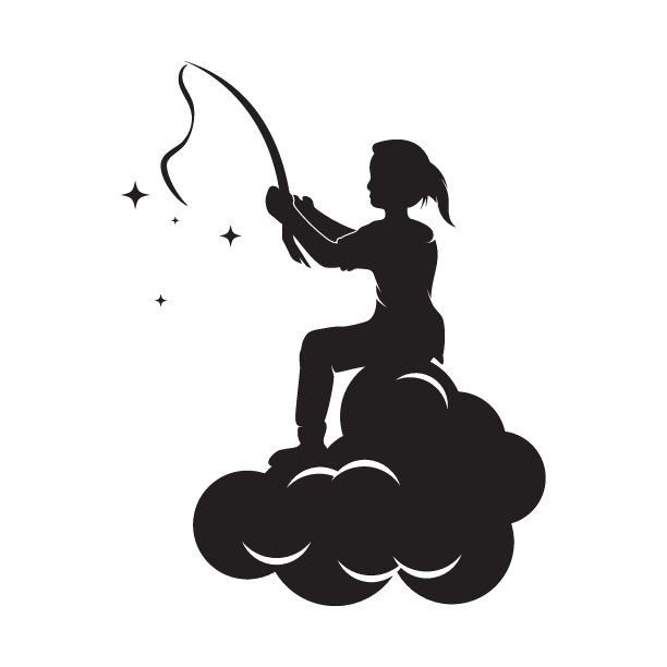 儿童梦想标志设计概念矢量，儿童教育标志符号，儿童到达星标志模板图片下载