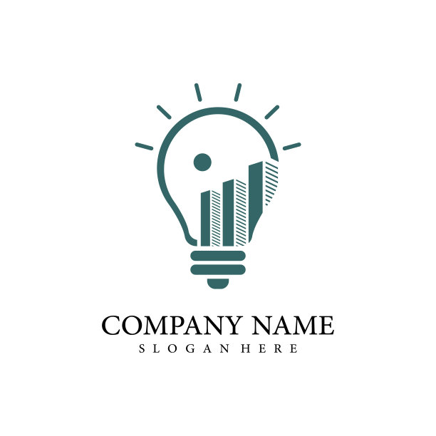 灯泡标志矢量模板插图设计图片下载