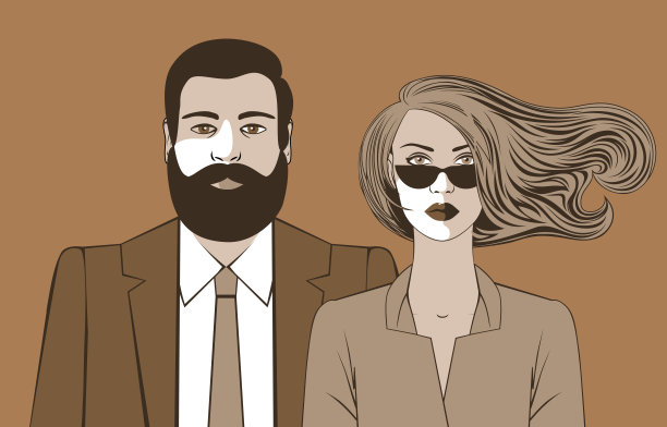 热恋中的情侣，男女的晚礼服，礼服，聚会，庆典。图片下载