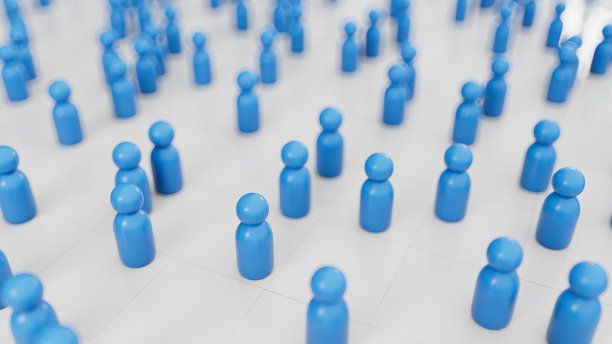 蓝色人物，会议，领导，商务演示图片下载