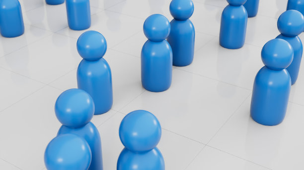 蓝色人物，会议，领导，商务演示图片下载