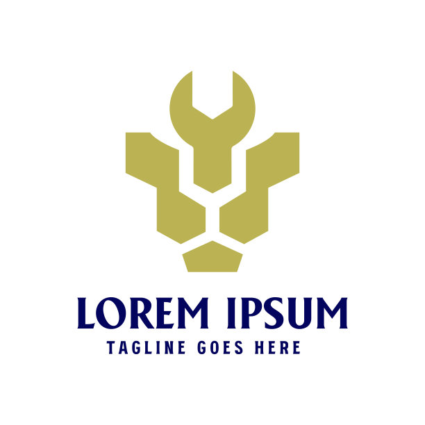 典雅豪华狮虎头面扳手汽车定制车库车间服务标志图片下载