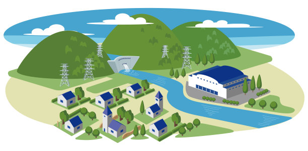 水力发电的风景图片下载