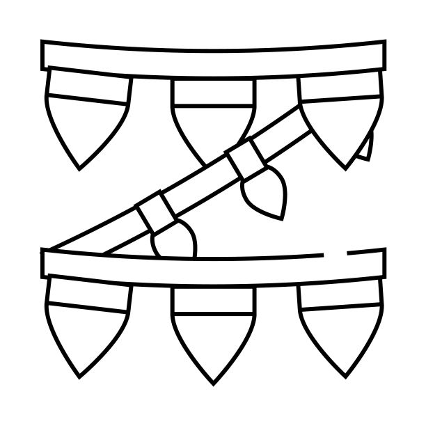 装饰生日聚会线图标矢量插图图片下载