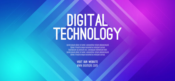 抽象数字技术未来电路蓝粉色背景，网络科学技术，创新通信未来，Ai大数据，互联网网络连接，云高科技插画向量图片下载